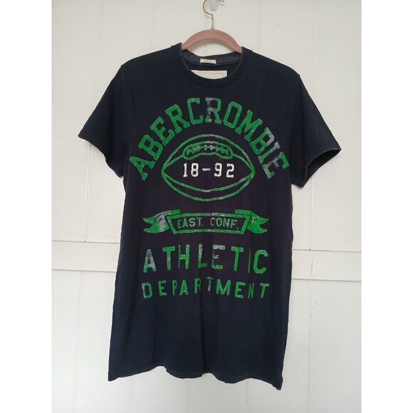 Vintage Abercrombie & Fitch Athletic Dept Mens T-Shirt Large Muscle Navy Blue* - Picture 1 of 14